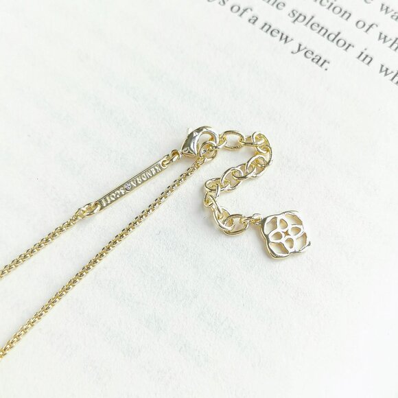 NEW Tess Dichroic Glass Gold Pendant Necklace - Picture 3 of 3